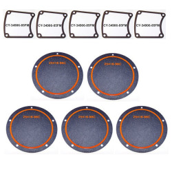 PartzBiz HD CY25416-99FM (x5) & CY34906-85FM (x5) - 5 Derby Cover 25416-99FM & 5 Inspection Cover 34906-85FM Gaskets Harley Twin Cam Models PartzBiz HD CY25416-99FM (x5) & CY34906-85FM (x5) - 5 Derby Cover 25416-99FM & 5 Inspection Cover 34906-85FM Gaskets Harley Twin Cam Models
