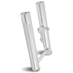 PartzBiz HD AN06-556 - Arlen Ness Hot Fork Legs Lower Sliders Deep Cut Chrome Harley Softail 00-06 FLST | 06-556