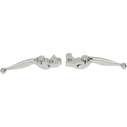 PartzBiz HD DS06102030 - PSR 12-00607-20 Chrome Journey Adjustable Brake Clutch Lever Set 03-16 Harley Davidson FLHT FLHR FXD FXST FLST Dyna Softail Freewheeler Electra glide Road King Tri Glide Custom Chopper Motorcycle Bike Replacement Upgrade 0610-2030 PartzBiz HD DS06102030 - PSR 12-00607-20 Chrome Journey Adjustable Brake Clutch Lever Set 03-16 Harley Davidson FLHT FLHR FXD FXST FLST Dyna Softail Freewheeler Electra glide Road King Tri Glide Custom Chopper Motorcycle Bike Replacement Upgrade 0610-2030