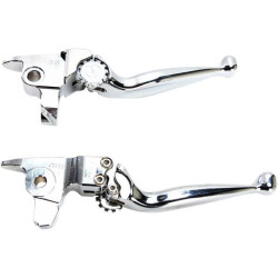 PartzBiz HD DS06102034 - PSR 12-00611-20 Chrome Journey Adjustable Brake Clutch Lever Hand Controls Set 17-19 Harley Davidson Touring Road Street Electra Glide King FLHT FLHX FLTR FLHR Custom Chopper Motorcycle Bike Replacement Upgrade 0610-2034 06102034 PartzBiz HD DS06102034 - PSR 12-00611-20 Chrome Journey Adjustable Brake Clutch Lever Hand Controls Set 17-19 Harley Davidson Touring Road Street Electra Glide King FLHT FLHX FLTR FLHR Custom Chopper Motorcycle Bike Replacement Upgrade 0610-2034 06102034