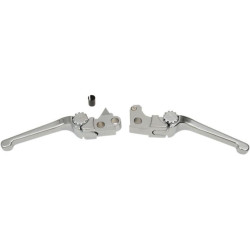 PartzBiz HD DS06102039 - PSR 12-00657-20 Chrome Anthem Adjustable Brake Clutch Lever Set 03-16 Harley Davidson FLHT FLHR FXD FXST FLST Dyna Softail Freewheeler Electra glide Road King Tri Glide Custom Chopper Motorcycle Bike Replacement Upgrade 0610-2039 PartzBiz HD DS06102039 - PSR 12-00657-20 Chrome Anthem Adjustable Brake Clutch Lever Set 03-16 Harley Davidson FLHT FLHR FXD FXST FLST Dyna Softail Freewheeler Electra glide Road King Tri Glide Custom Chopper Motorcycle Bike Replacement Upgrade 0610-2039