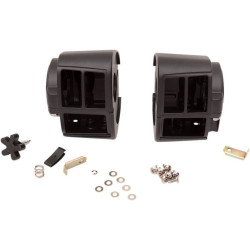 PartzBiz HD DS06160353 - Drag Black 1 1/4" Handlebar Control Switch Housing Kit Harley Big Twin 82-95 0616-0353 06160353 dyna glide wide electra road street king sportster sporty mechanical hydraulic disc single dual Harley Davidson Softail Fat Boy Slim FLSS FLSTFBS Custom C