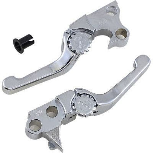 PartzBiz HD: 4406344-EPC Great Price. Free Shipping. PSR 12-01651-20 Chrome Anthem Shorty Lever Set Pair Harley FXDSE FXDFSE 07-10
