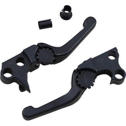 PartzBiz HD: 4406345-EPC Great Price. Free Shipping. PPSR 12-01651-22 Black Anthem Shorty Lever Set Pair Harley Big Twin 99-17
