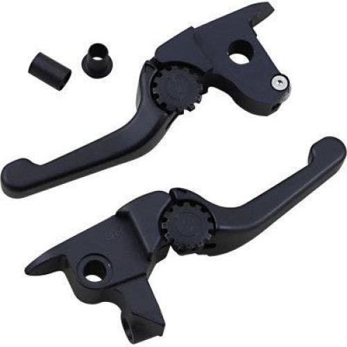 PartzBiz HD: 4406309-EPC Great Price. Free Shipping. PSR 12-01654-22 Black Anthem Shorty Lever Set Pair Harley FLHT/X 14-16