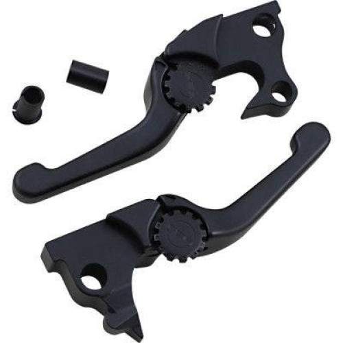 PartzBiz HD: 4406311-EPC Great Price. Free Shipping. PSR 12-01655-22 Black Anthem Shorty Lever Set Pair Harley Sportster XL 14-20