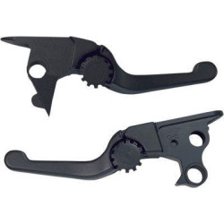 PartzBiz HD DS06102169 - EPC Great Price. Free Shipping. PSR 12-01656-22 Black Anthem Shorty Lever Set Pair Harley FLS FXSB 15-17