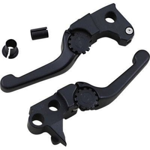 PartzBiz HD: 4406316-EPC Great Price. Free Shipping. PSR 12-01657-22 Black Anthem Shorty Lever Set Pair Harley SE CVO & Trike 03-07