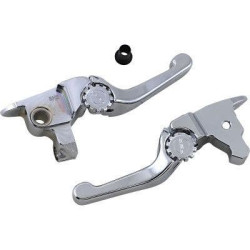 PartzBiz HD DS06102172 - EPC Great Price. Free Shipping. PSR 12-01658-20 Chrome Anthem Shorty Lever Set Pair Harley FLHT/X CVO 11-12