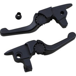 PartzBiz HD DS06102175 - EPC Great Price. Free Shipping. PSR 12-01661-22 Black Anthem Shorty Lever Set Pair Harley FLH/T & Trike 17-20