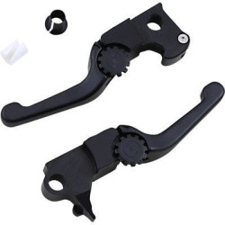 PartzBiz HD DS06102183 - EPC Great Price. Free Shipping. PSR 12-01665-22 Black Anthem Shorty Lever Set Pair Harley FLSTNE FXSBSE 2014