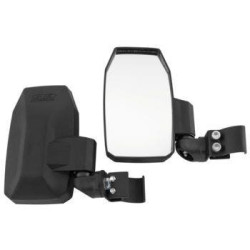 PartzBiz HD TR570081 - Quadboss 18051T Black Side View Mirrors 2 in. Mount 570081