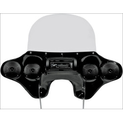 PartzBiz HD DS23300113 - Hoppe Quadzilla Quick Detach Fairing w/ Speakers & Jenson FLD | HDF-SWBK-QZ