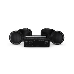 PartzBiz HD RF-HD9813RGU-STAGE1 - Rockford Fosgate Stage 1 50 Watt Radio 4 Speaker Audio Kit Harley Davidson FLTRU 98-13 Road Glide Sound System Stereo Bluetooth Aux Sirius XM Pandora Digital Media Receiver Power Marine 4 channel 4 ohm 6.5 5.25 Coaxial Upgrade Kit