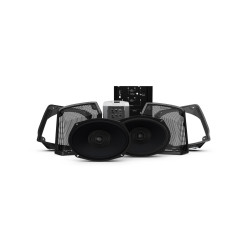 PartzBiz HD RF-HD9813RK-STAGE2 - Rockford Fosgate Two Speakers & Amplifier Kit Select Harley Road King 98-13 FLHR  Stereo Bluetooth Aux Sirius XM Pandora Receiver Power Marine 4 channel Amplifier 6.5 Coaxial 8 AWG Upgrade HD9813RK-Stage 2 