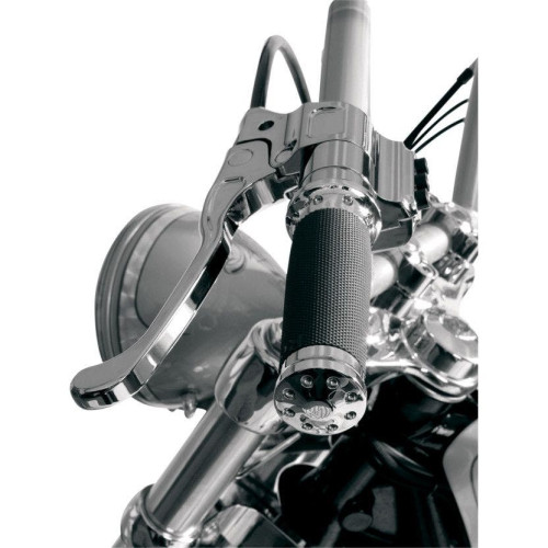 PartzBiz HD: 4404856-Roland Sands Design RSD Chrome Tracker ปลอกแฮนด์ Billet Harley Cable Throttle | 0063-2019-ช