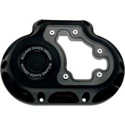PartzBiz HD PM0177-2022-SMB - Roland Sands Clarity Cable 6-Speed Transmission Side Cover Harley 07-14 Black Ops | 0177-2022-SMB