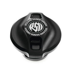 PartzBiz HD PM0210-2050-SMB - Roland Sands Design Gas Fuel Cap Cafe Black Ops Harley Big Twin 96-20