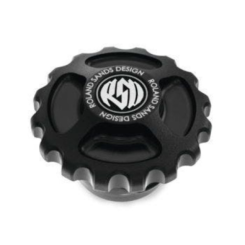 PartzBiz HD: 4404835-Roland Sands Design Gas Fuel Cap Gear Drive Black Ops Harley Big Twin 96-20