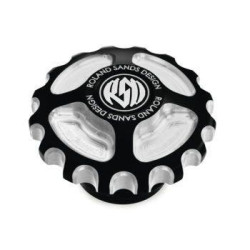 PartzBiz HD PM0210-2052-BM - Roland Sands Design Gas Fuel Cap Gear Drive Contrast Harley Big Twin 96-20