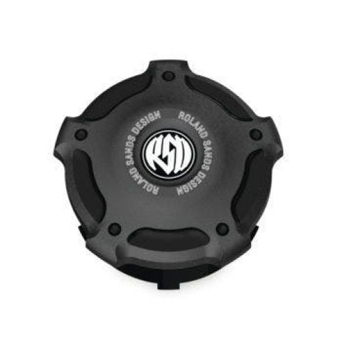 PartzBiz HD: 4404838-Roland Sands Design Gas Fuel Cap Misano Black Ops Harley Big Twin 96-20