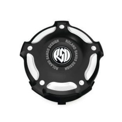 PartzBiz HD PM0210-2056-BM - Roland Sands Design Gas Fuel Cap Misano Contrast Harley Big Twin 96-20