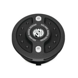 PartzBiz HD PM0210-2060-SMB - Roland Sands Design Gas Fuel Cap Radial Black Ops Harley Big Twin 96-20