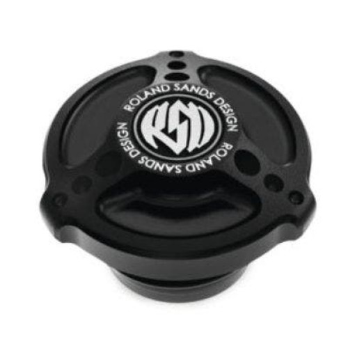 PartzBiz HD: 4404843-Roland Sands Design Gas Fuel Cap Tracker Chrome Harley Big Twin 96-20