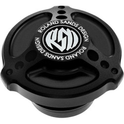 PartzBiz HD PM0210-2053-SMB - Roland Sands Design Gas Fuel Cap Tracker Black Ops Harley Big Twin 96-20