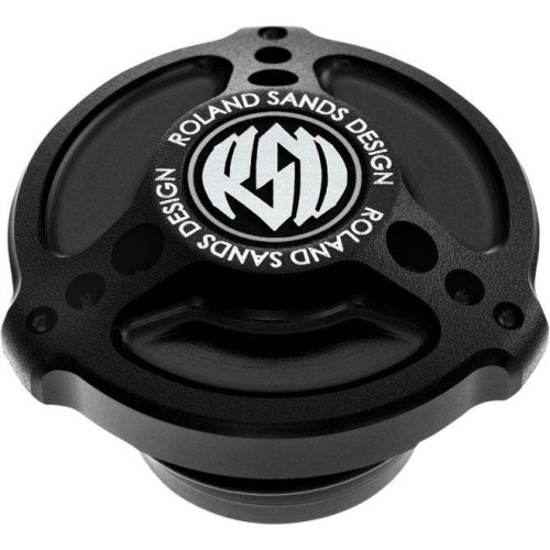 PartzBiz HD: 4404844-Roland Sands Design Gas Fuel Cap Tracker Black Ops Harley Big Twin 96-20