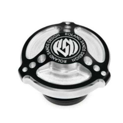 PartzBiz HD: 4404846-Roland Sands Design Gas Fuel Cap Tracker Chrome Harley Big Twin 96-20