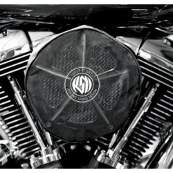 PartzBiz HD DS10112050 - RSD Nostalgia Venturi Stage 1 เครื่องฟอกอากาศ Harley Sportster XL Black Contrast Cut | 0206-2070-BH
