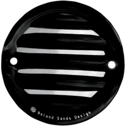 PartzBiz HD PM0177-2012-BH - Roland Sands RSD Black Contrast Nostalgia Points Cover Harley Big Twin & XL | 0177-2012-BH
