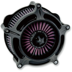 PartzBiz HD PM0206-2037-SMB - Roland Sands RSD Black Ops Turbine Stage 1 เครื่องฟอกอากาศ Harley Cable Big Twin | 0206-2037-SMB