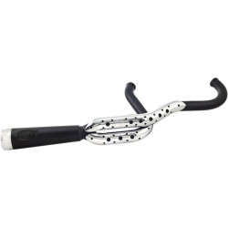 PartzBiz HD TRRD1014 - Roland Sands RSD Chrome / Black Track 2-1 Exhaust Harley Softail FXS/FLST 86-16 | 11825