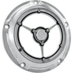 PartzBiz HD PM0177-2007-CH - Roland Sands RSD Chrome Clarity 5 Hole Derby Cover Harley Big Twin 99-14 | 0177-2007-CH
