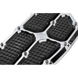 PartzBiz HD PM0036-1011-CH - Roland Sands RSD Chrome Traction Driver แผ่นพื้นด้านหน้า Harley FL 84-17 | 0036-1011-ช