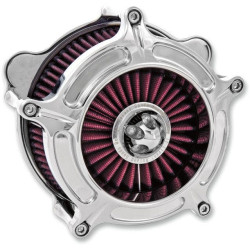 PartzBiz HD PM0206-2037-CH - Roland Sands RSD Chrome Turbine Stage 1 เครื่องฟอกอากาศ Harley 99-17 Cable Big Twin | 0206-2037-ช