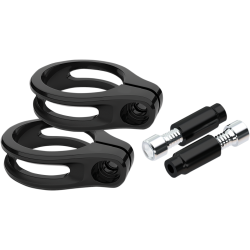 PartzBiz HD DS20200633 - Roland Sands RSD ขายึดไฟเลี้ยวสีดำเงาสำหรับโช้คขนาด 39 มม