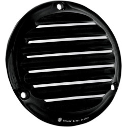PartzBiz HD PM0177-2009-BH - Roland Sands RSD Nostalgia 3 Hole Black Contrast Cut Derby Cover Harley EVO 84-98 | 0177-2009-BH
