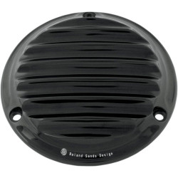 PartzBiz HD PM0177-2009-B - Roland Sands RSD Nostalgia 3 Hole Black Derby Cover Harley EVO Big Twin 84-98 | 0177-2009-B