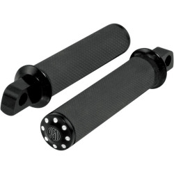 PartzBiz HD DS16200875 - Roland Sands RSD Tracker 45 องศาหมุดเท้าสำหรับ Harley - Contrast Cut - Chrome - 0035-1087-BM