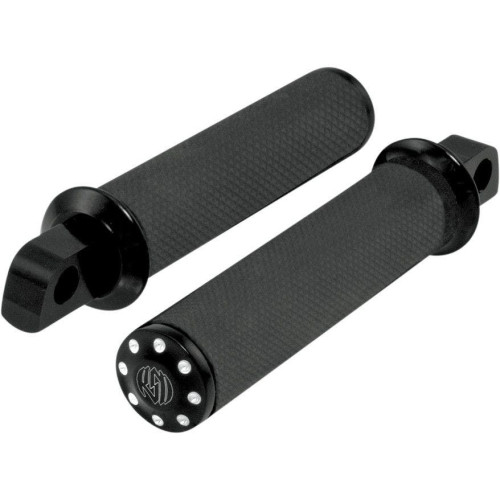 PartzBiz HD: 4404725-Roland Sands RSD Tracker หมุดเท้าติดชายตรงสำหรับ Harley - Contrast Cut - Chrome - 0035-1088-BM