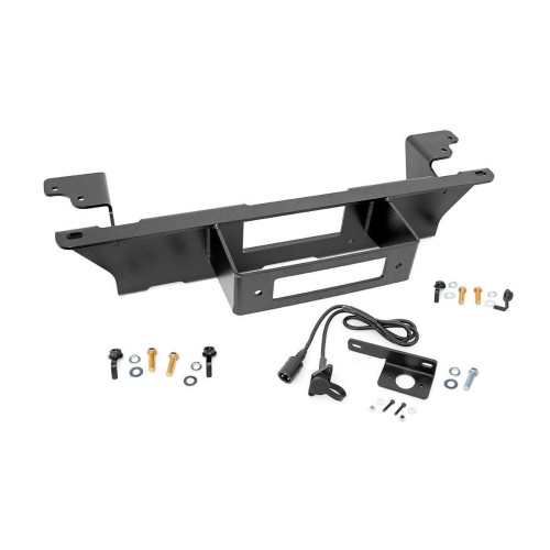 PartzBiz HD: 4404672-หยาบประเทศ 11002 ซ่อน Winch แผ่นยึด 1999-2006 Silverado Sierra 1500 2WD 4WD GMC Chevy รถบรรทุกอัพเกรดที่ดีที่สุดใหม่กันชนหน้า Winch