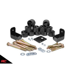PartzBiz HD RT-1157 - Rough Country 1157 Full 1.25” Body Lift Kit สำหรับ 1997-2006 Jeep Wrangler TJ LJ 4WD 4.0L 6 กระบอก 2.5L 4 สูบ 4wd 4x4 Best New Suspension อัพเกรด Offroad System Rubicon Sahara Sport SE