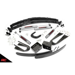 PartzBiz HD RT-155.20 - Rough Country 155.20 ชุดยก 6 นิ้วเต็ม 1977-87 Chevy GMC รถบรรทุก SUV 1/2 ตัน 4WD C10 K10 C15 K15 Chevrolet 4x4 ใหม่ที่ดีที่สุด อัพเกรดระบบกันสะเทือน รถบรรทุกมอนสเตอร์ Bogger แหนบแหนบ แรงกระแทก บล็อก ด้านหน้า ด้านหลัง ตัวถังสี่เหลี่ยม