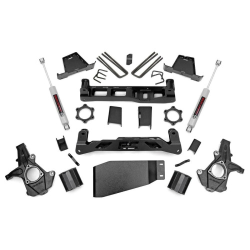 PartzBiz HD: 4404648-Rough Country 23630 ชุดยกช่วงล่าง 6” N3 Shocks 07-13 Chevy Silverado GMC Sierra 1500 4WD การอัพเกรดใหม่ที่ดีที่สุด แรงกระแทกทดแทน บล็อกข้อนิ้วแบบ crossmember PartzBiz HD: 4404648-Rough Country 23630 ชุดยกช่วงล่าง 6” N3 Shocks 07-13 Chevy Silverado GMC Sierra 1500 4WD การอัพเกรดใหม่ที่ดีที่สุด แรงกระแทกทดแทน บล็อกข้อนิ้วแบบ crossmember