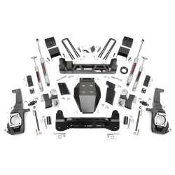 PartzBiz HD RT-260X - Rough Country 260X 5” NTD Lift Kit 2011-2019 Chevy GMC 2500HD 3500HD 2WD 4WD 4wd 2wd 4x4 rwd rwd ใหม่ที่ดีที่สุด ชุดอัพเกรดระบบกันสะเทือน แรงกระแทก สนับมือสปริง บล็อกห่วงสมาชิก