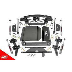 PartzBiz HD RT-27630 - Rough Country 276.20 ชุดยกช่วงล่าง 6” 88-98 Chevy K1500 Tahoe Yukon 4WD Suburban K5 Blazer K15 K20 โช๊ครถบรรทุก สปริง Cross member แผ่นกันกระแทก อัพเกรดใหม่ที่ดีที่สุด