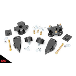 PartzBiz HD RT-30300 - Rough Country 30300 Front 2” Leveling Kit 2012-2018 Dodge Ram 1500 4WD Lift Suspension Strut Spacer Steel Best New Upgrade Limited Long Horn Express Crew Cab เตียงสั้นยาว 4x4 Offroad hemi V8 V6 Rebel